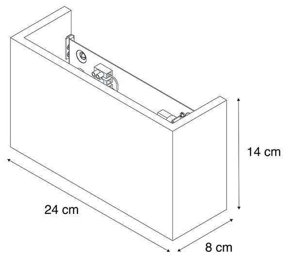 Okos fali lámpa tölgyfa 24 cm Wifi G9 - Otan