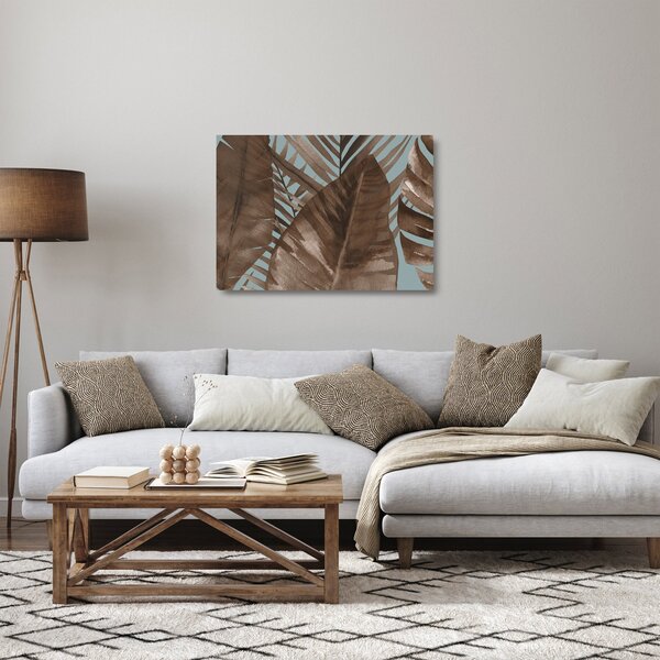 Kép - Pálma levél, akvarell (üvegen) (70x50 cm)