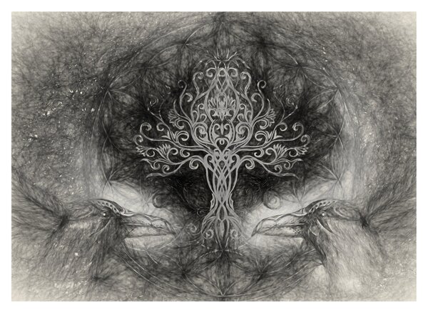 Kép - Az élet fája (üvegen) (70x50 cm)