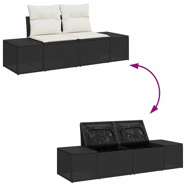 Kanapé Szett párnával 8 pcs polirattan