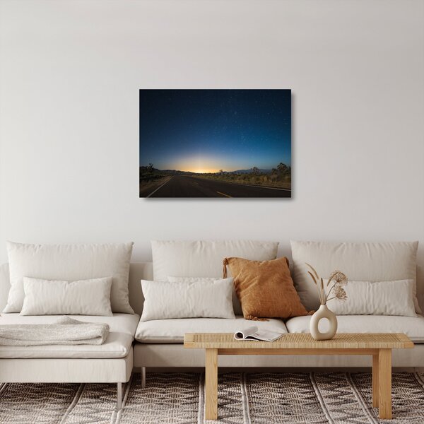 Kép - Éjszaki ég az út felett (üvegen) (70x50 cm)