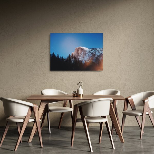 Kép - Éjszakai hegycsúcs (üvegen) (70x50 cm)