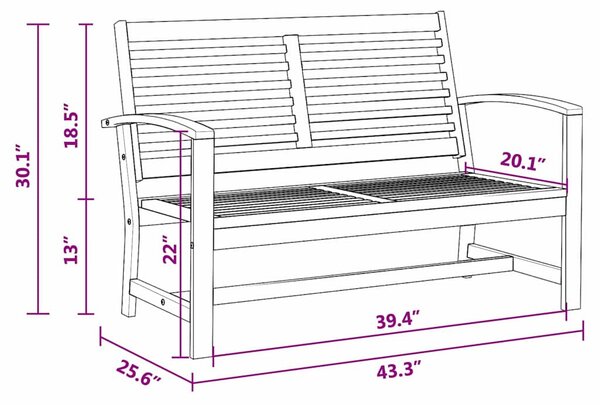 Kerti Kanapé Szett 3 pcs Természetes Tömör tíkfa