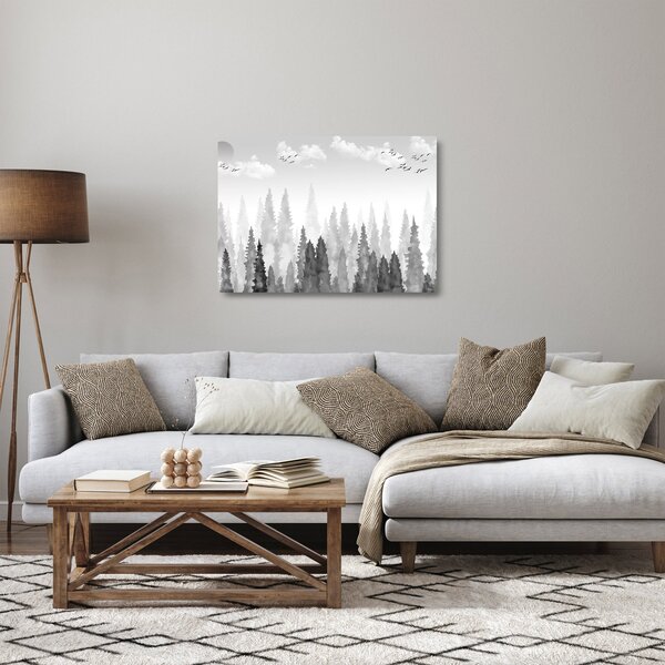 Kép - Erdei csúcsok (üvegen) (70x50 cm)