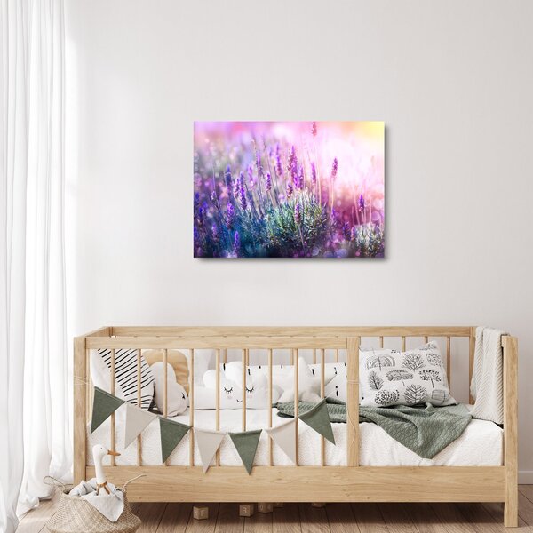 Kép - Levendula a csillogó napban (üvegen) (70x50 cm)