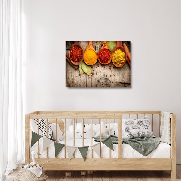 Kép - Fűszerek a fán (üvegen) (70x50 cm)