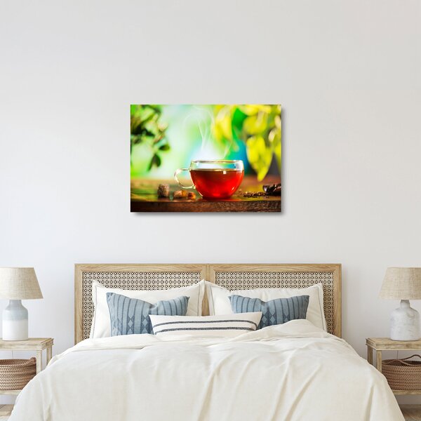 Kép - Csendélet teával (üvegen) (70x50 cm)