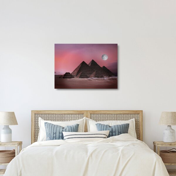 Kép - Piramisok giza, Egyiptom (üvegen) (70x50 cm)