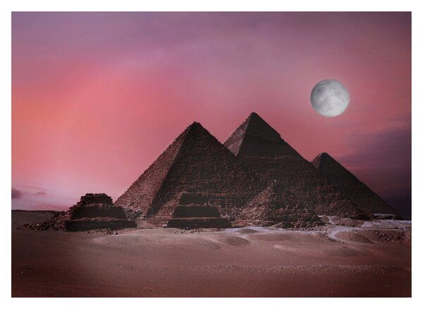 Kép - Piramisok giza, Egyiptom (üvegen) (70x50 cm)