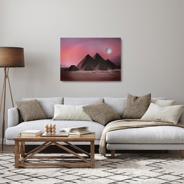 Kép - Piramisok giza, Egyiptom (üvegen) (70x50 cm)