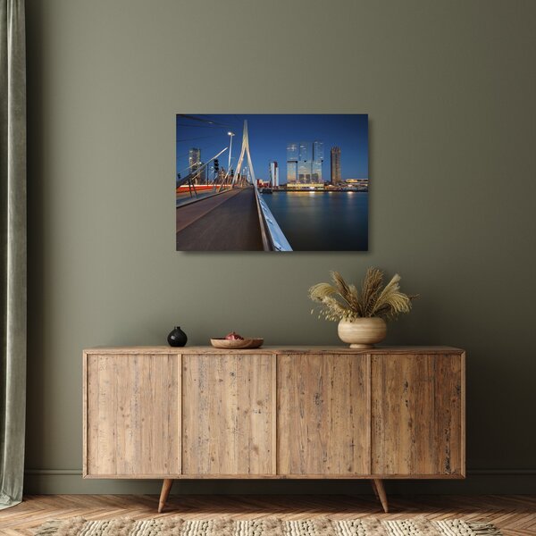 Kép - Alkonyat Rotterdamban, Hollandia (üvegen) (70x50 cm)
