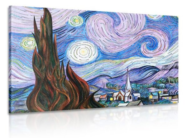 Kép reprodukció Csillagos éjszaka - Vincent van Gogh