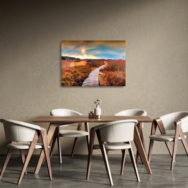 Kép - Őszi út (üvegen) (70x50 cm)