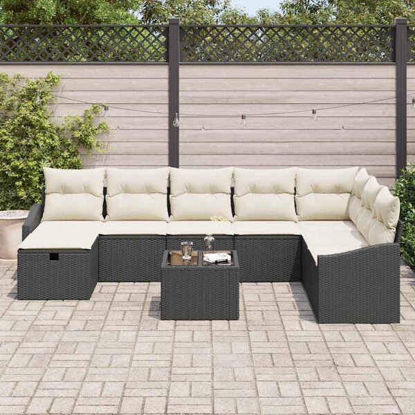 Kanapé Szett párnával 8 pcs polirattan