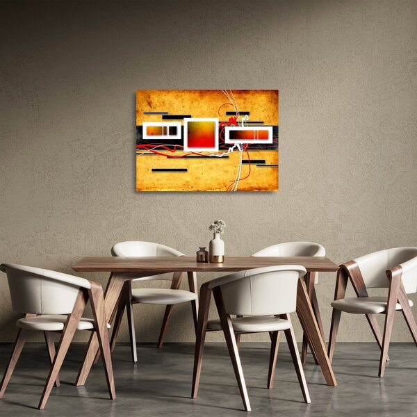Kép - Absztrakció (üvegen) (70x50 cm)