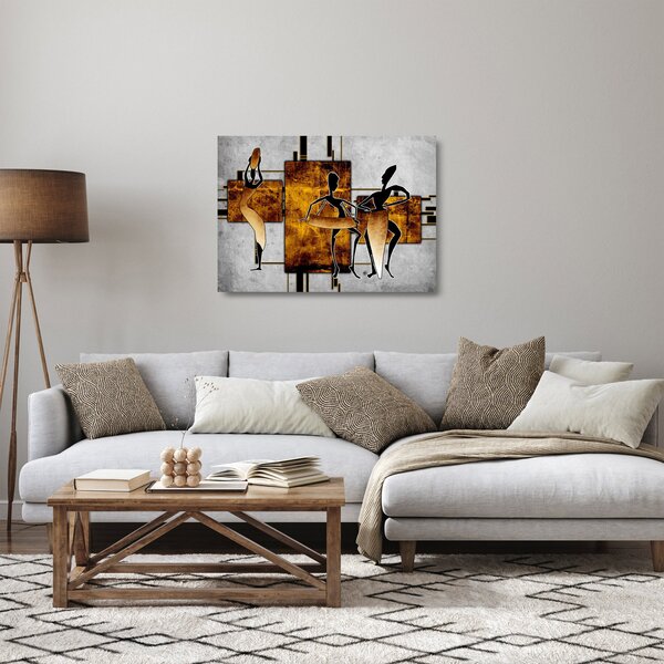 Kép - Az afrikai kultúra motívumai (üvegen) (70x50 cm)