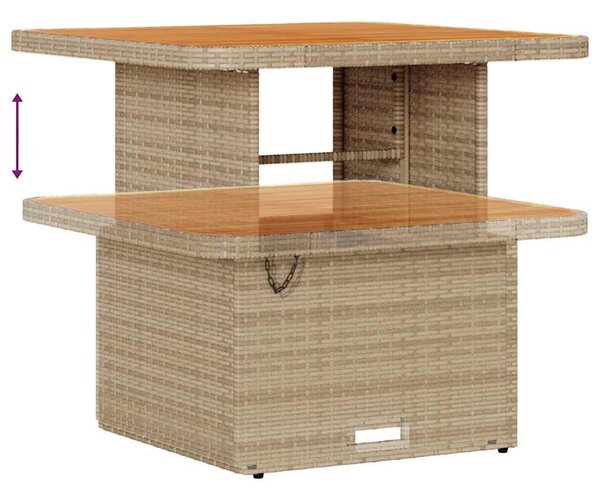 Kerti Kanapé Szett párnával 9 pcs Beige és Világosszürke
