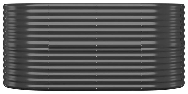 Antracitszürke horganyzott acél kerti magaságyás 152x80x68 cm