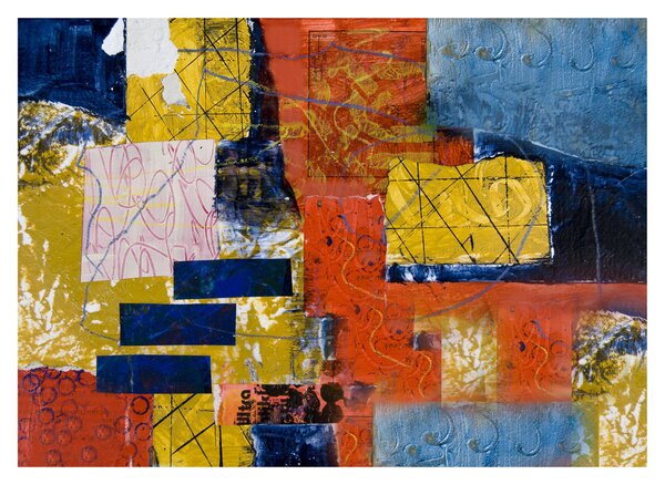 Kép - Absztrakció (üvegen) (70x50 cm)
