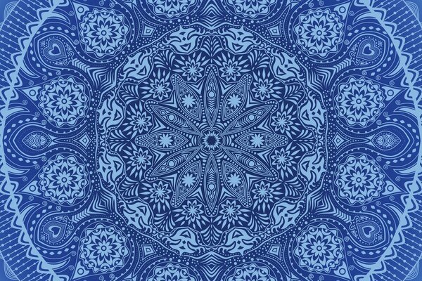 Kép díszes Mandala kék szegéllyel