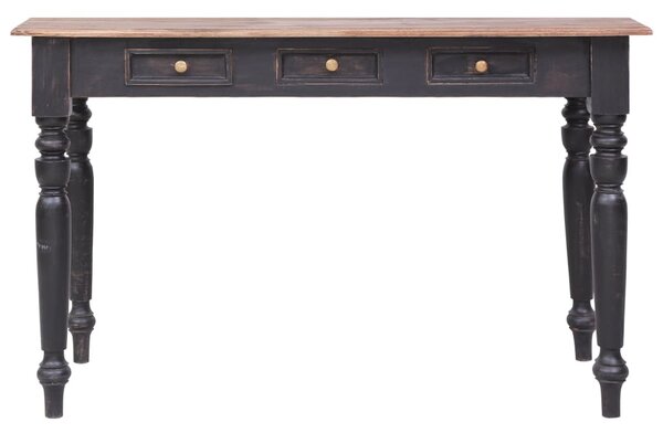 Tömör mahagóni fa íróasztal 3 fiókkal 117 x 57 x 75 cm