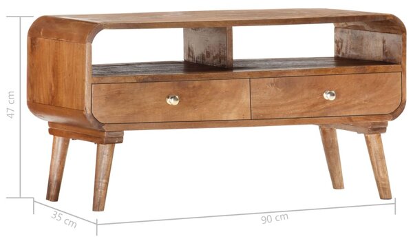 Tömör mangófa TV-szekrény 90 x 35 x 47 cm