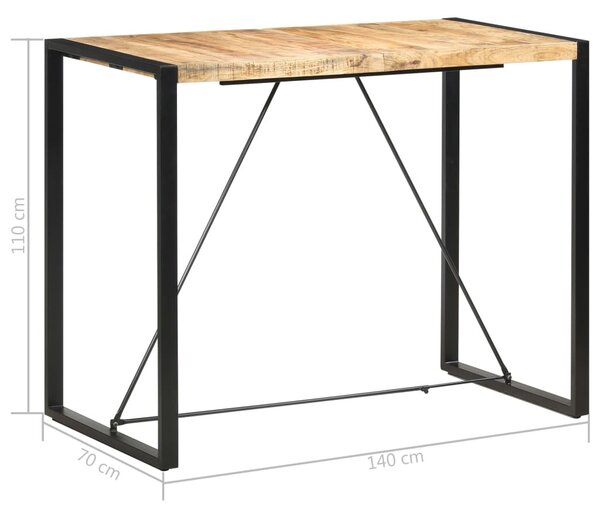 Tömör mangófa bárasztal 140 x 70 x 110 cm
