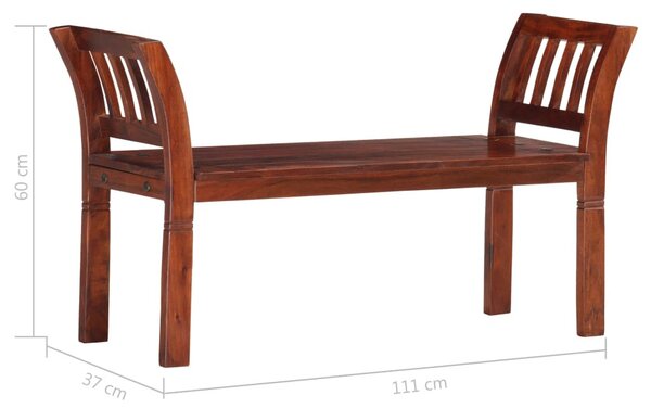 Tömör akácfa pad 111 cm