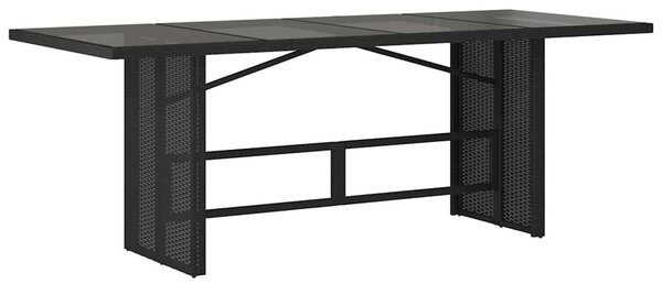 Kert étkező szett 9 pcs Fekete polirattan