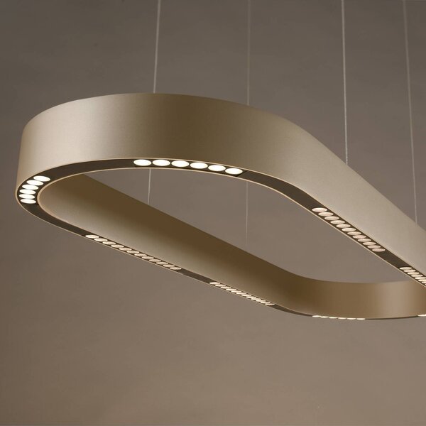 Paul Neuhaus LED lógó világítás Q-Stretto, bronz, 86,8 cm, dimmelhető, Bronz / antik sárgaréz, Nappali / Étkező, fém, Modern
