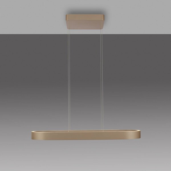 Paul Neuhaus LED lógó világítás Q-Stretto, bronz, 86,8 cm, dimmelhető, Bronz / antik sárgaréz, Nappali / Étkező, fém, Modern