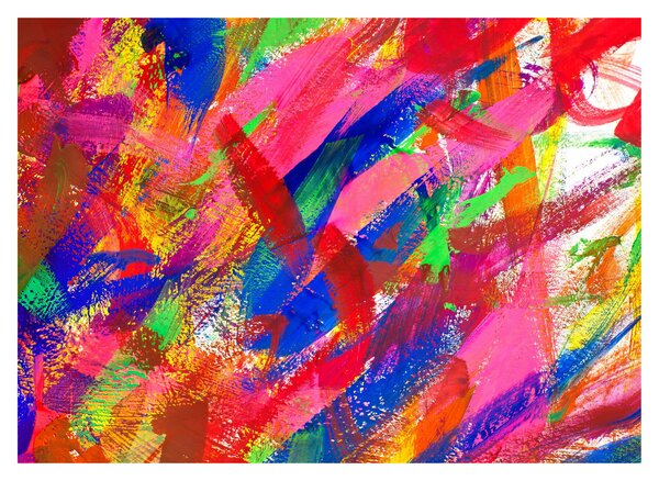 Kép - Színes absztrakció (üvegen) (70x50 cm)