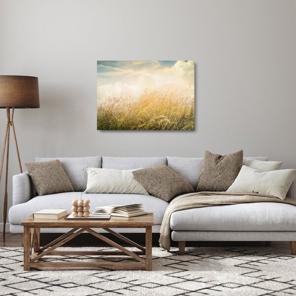 Kép - Mező ősszel (üvegen) (70x50 cm)