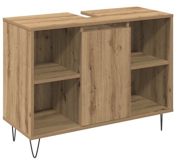 Fürdőszoba bútor szett polcokkal 3 pcs Artisan tölgy Faanyag