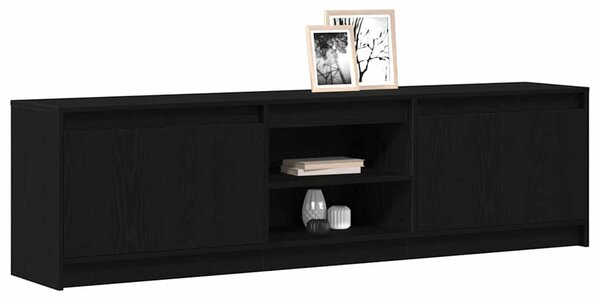 TV egységek 2 pcs Fekete 180 x 34 x 50 cm Faanyag