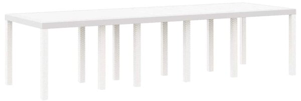 Kerti Asztal Fehér 300 x 100 x 73 cm polirattan