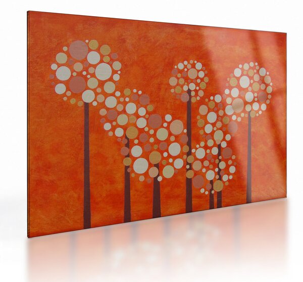 Kép - Narancssárga erdő (üvegen) (70x50 cm)