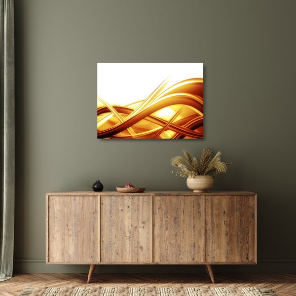 Kép - Sárga absztrakció (üvegen) (70x50 cm)