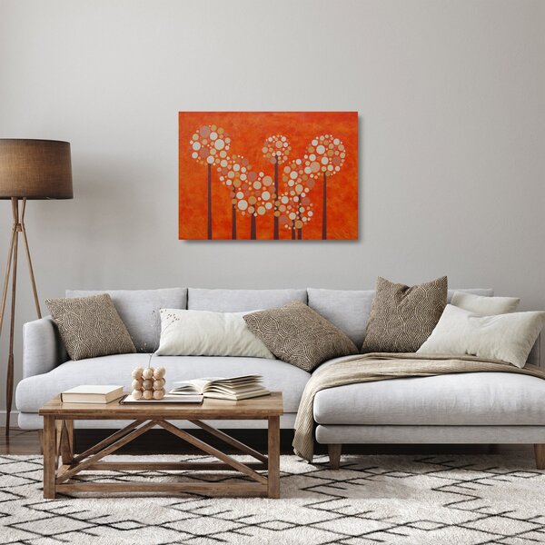Kép - Narancssárga erdő (üvegen) (70x50 cm)