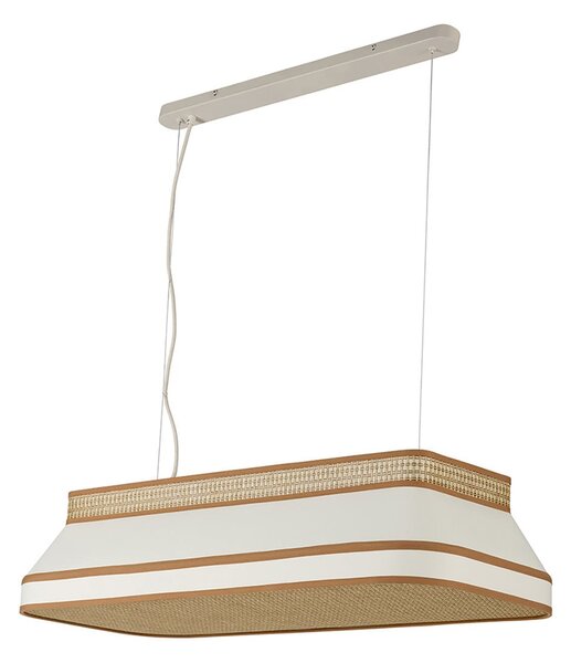 Függőlámpa MARKET SET, Square, dimmable, Bézs, Étkező, Szövet / Textília, Dizájn