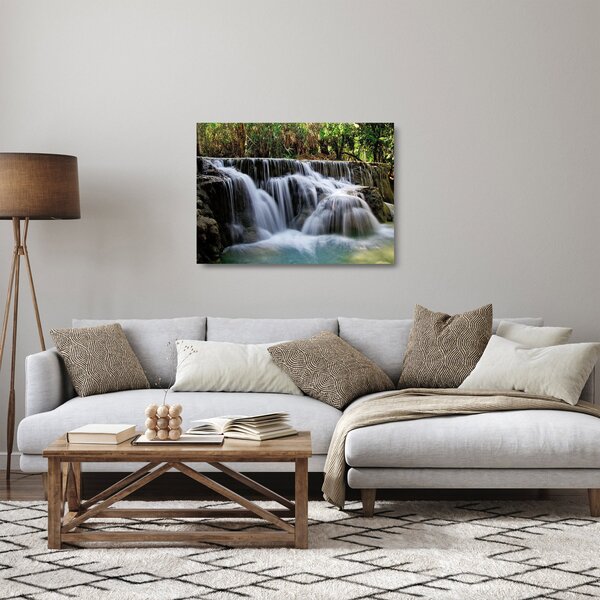 Kép - Vízesések kaszkádjai (üvegen) (70x50 cm)