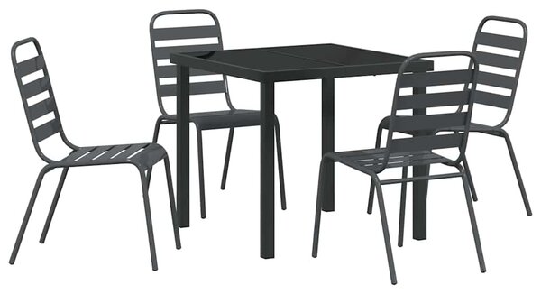 Kert étkező szett 5 pcs Antracit Porszórt acél