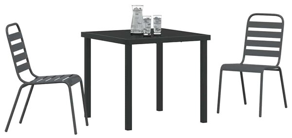Kert étkező szett 3 pcs Antracit Porszórt acél