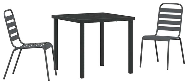 Kert étkező szett 3 pcs Antracit Porszórt acél