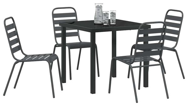 Kert étkező szett 5 pcs Antracit Porszórt acél