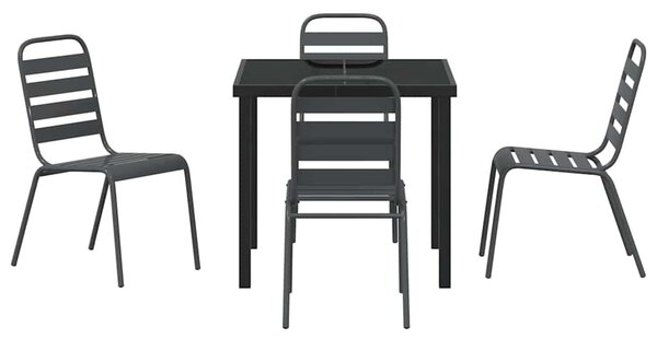 Kert étkező szett 5 pcs Antracit Porszórt acél