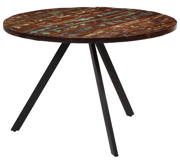 Tömör újrahasznosított fa étkezőasztal 110 x 75 cm