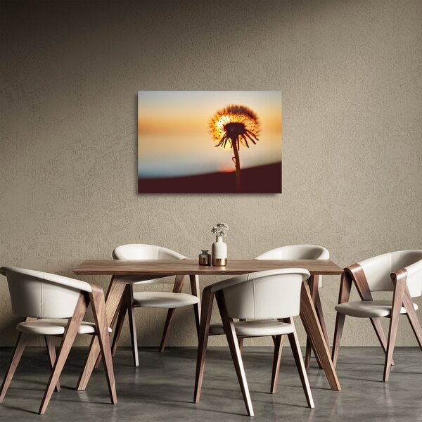 Egy pitypang képe naplementekor (üvegen) (70x50 cm)