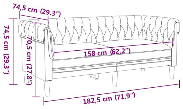 Kanapé Szett 2 pcs Sötétszürke szövet