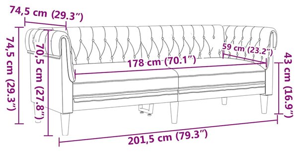 Kanapé Szett 2 pcs Sötétszürke szövet